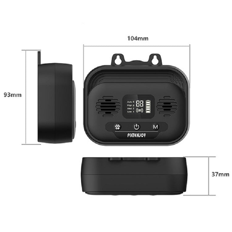 Prodotti per animali domestici Repellente per cani con tappo antiabbaio ad ultrasuoni per interni ed esterni, Black Normal Edition, Black Smart Edition
