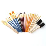 ZHU TING 25 PCS / Set Pennello multifunzionale per pittura ad olio Gouache Acquerello Pennello acrilico Forniture per pittura per studenti, Watercolor Acrylic Paint Brush