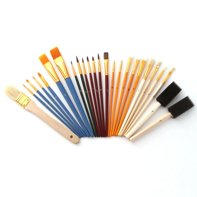 ZHU TING 25 PCS / Set Pennello multifunzionale per pittura ad olio Gouache Acquerello Pennello acrilico Forniture per pittura per studenti, Watercolor Acrylic Paint Brush
