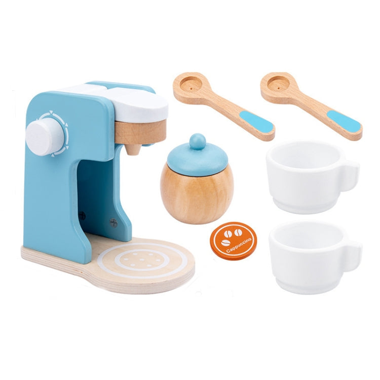 Set da cucina per simulazione per bambini. Taglio di cibo in legno per bambini. Fai finta di giocare a un giocattolo, Bread Maker, Coffee Machine, Juicer, Blender, Mini Oven, Delicious Salad Set, Waffles