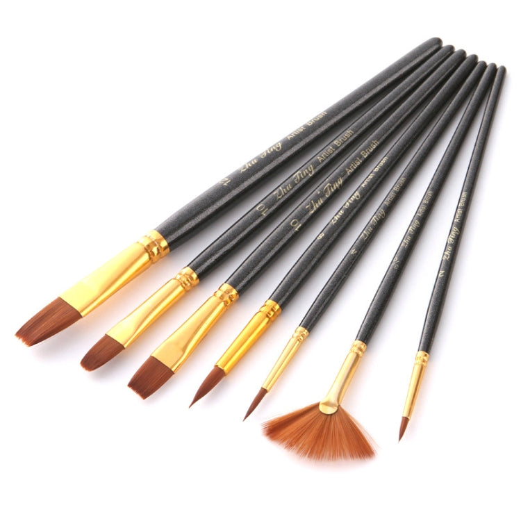 ZHU TING 21 pz/3 set pennelli in nylon pennelli per acquerello e pennelli per olio forniture per pittura artistica, 21 PCS / 3 Sets Nylon Brushes
