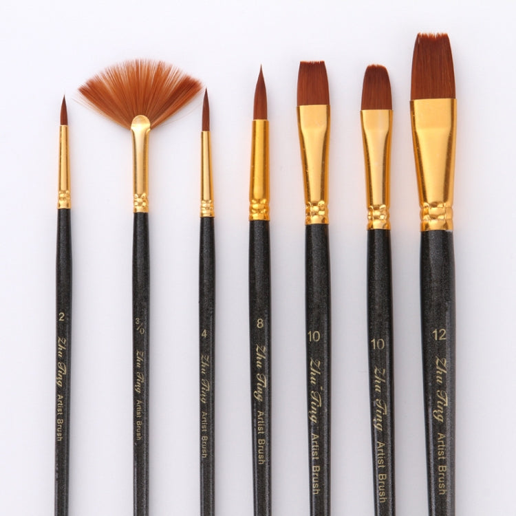 ZHU TING 21 pz/3 set pennelli in nylon pennelli per acquerello e pennelli per olio forniture per pittura artistica, 21 PCS / 3 Sets Nylon Brushes
