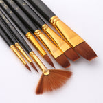 ZHU TING 21 pz/3 set pennelli in nylon pennelli per acquerello e pennelli per olio forniture per pittura artistica, 21 PCS / 3 Sets Nylon Brushes