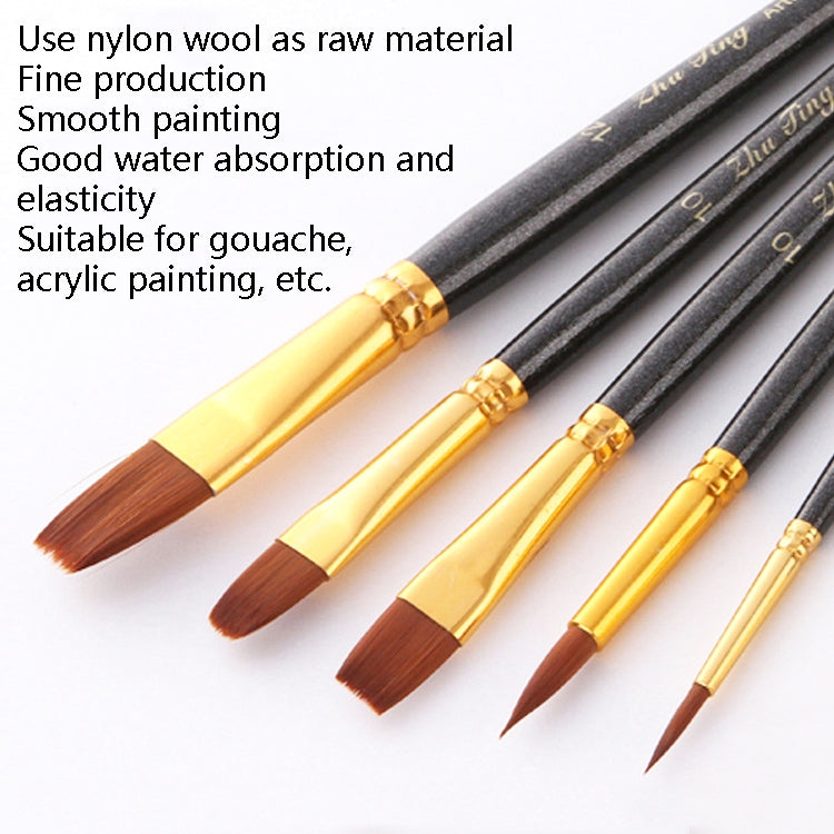 ZHU TING 21 pz/3 set pennelli in nylon pennelli per acquerello e pennelli per olio forniture per pittura artistica, 21 PCS / 3 Sets Nylon Brushes