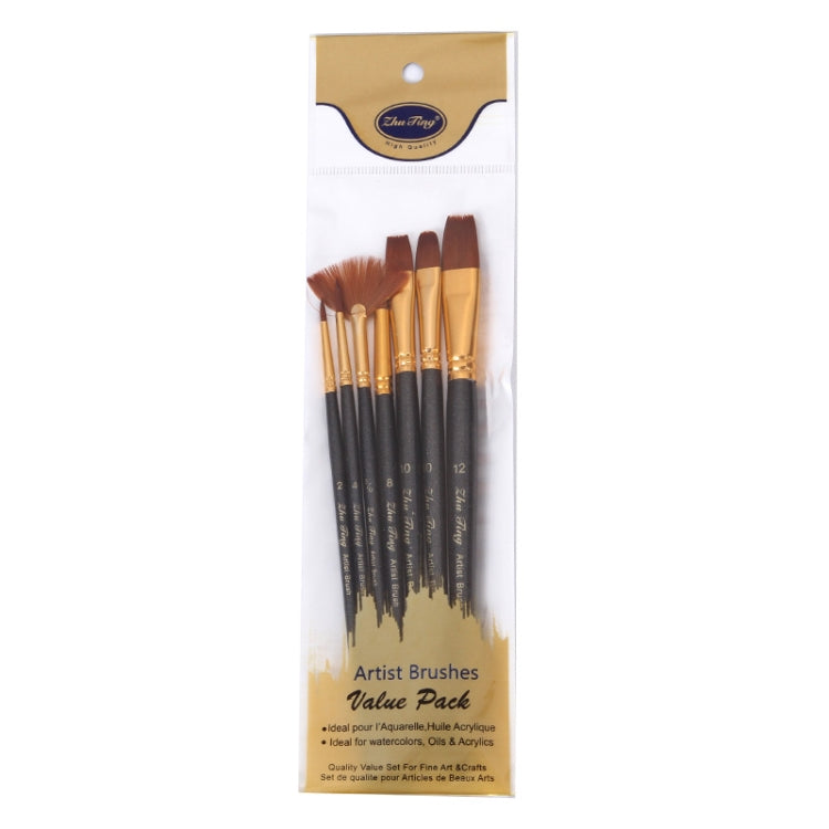 ZHU TING 21 pz/3 set pennelli in nylon pennelli per acquerello e pennelli per olio forniture per pittura artistica, 21 PCS / 3 Sets Nylon Brushes