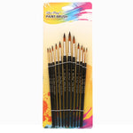 ZHU TING 12 pezzi/set penna per acquerello in nylon per capelli, pennello per guazzo dipinto per bambini, Nylon Hair Watercolor Pen