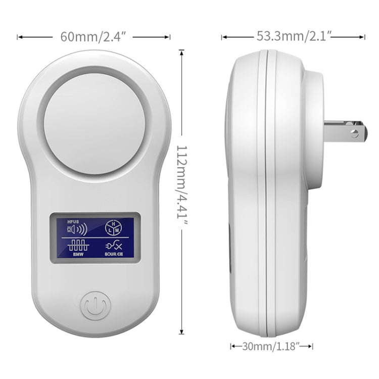 BG-305 Display Repellente per insetti ad ultrasuoni, BG-305 EU Plug White, BG-305 EU Plug Black, BG-305 AU Plug White, BG-305 AU Plug Black, BG-305 US Plug White, BG-305 US Plug Black, BG-305 UK Plug White, BG-305 UK Plug Black