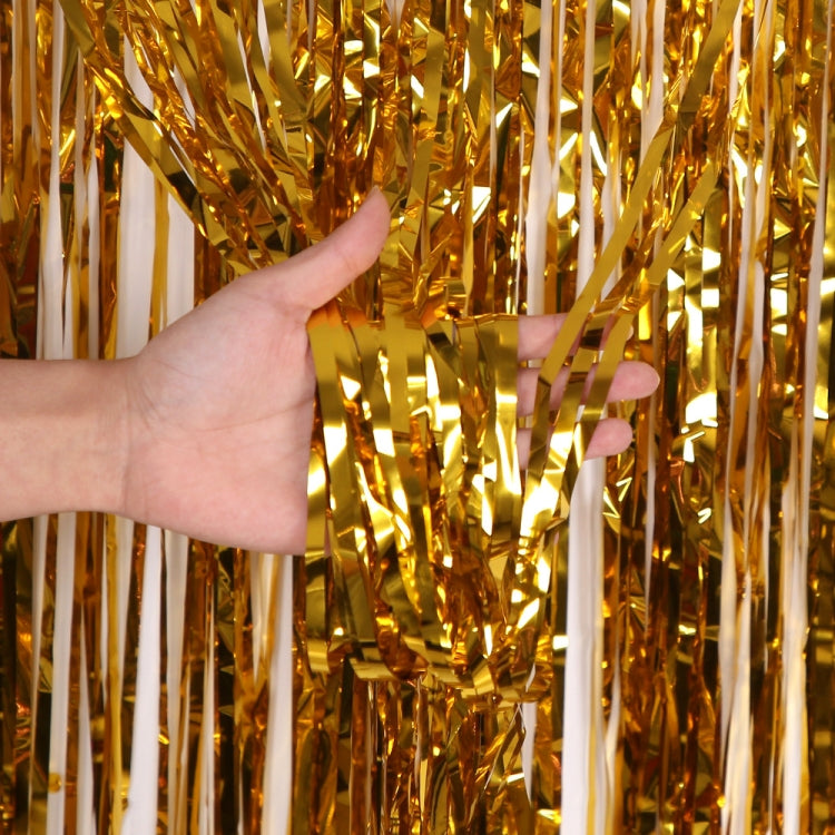 5 pezzi 1 x 2 m tenda di seta per pioggia leggera decorazione per feste per feste sfondo fotografico decorazione da parete, Golden, Red, Blue, Green, Rose Red, Light Pink, Light Blue, Silver, Rose Gold