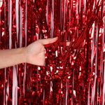 5 pezzi 1 x 2 m tenda di seta per pioggia leggera decorazione per feste per feste sfondo fotografico decorazione da parete, Golden, Red, Blue, Green, Rose Red, Light Pink, Light Blue, Silver, Rose Gold