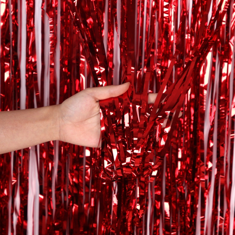 5 pezzi 1 x 2 m tenda di seta per pioggia leggera decorazione per feste per feste sfondo fotografico decorazione da parete, Golden, Red, Blue, Green, Rose Red, Light Pink, Light Blue, Silver, Rose Gold