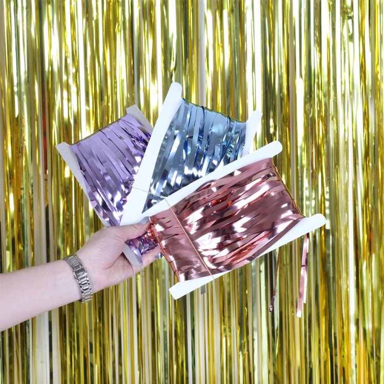 5 pezzi 1 x 2 m tenda di seta per pioggia leggera decorazione per feste per feste sfondo fotografico decorazione da parete, Golden, Red, Blue, Green, Rose Red, Light Pink, Light Blue, Silver, Rose Gold
