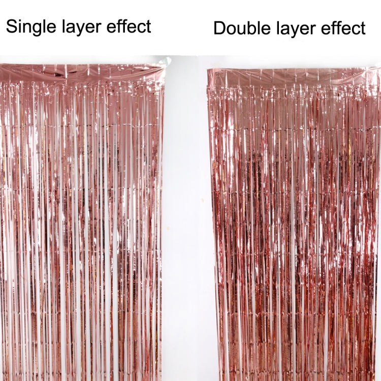 5 pezzi 1 x 2 m tenda di seta per pioggia leggera decorazione per feste per feste sfondo fotografico decorazione da parete, Golden, Red, Blue, Green, Rose Red, Light Pink, Light Blue, Silver, Rose Gold