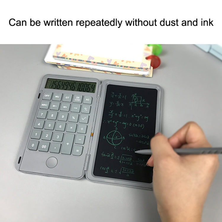 Calcolatrice da scrittura ricaricabile Lavagna per scrittura a mano per studenti LCD multifunzione portatile, Gray