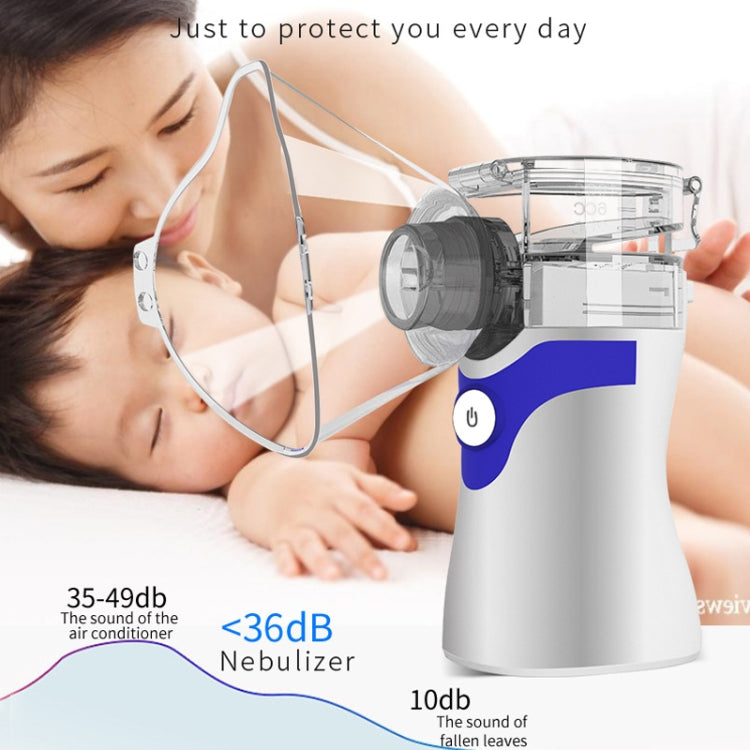 YMK-W6 Atomizzatore micro-mesh portatile ad ultrasuoni per bambini adulto Atomizzatore a compressione regolabile a due velocità portatile per uso domestico, YMK-W6(Blue), YMK-W6(Gray), YMK-W6(Green)