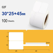 2 pezzi di etichetta per gioielli, etichetta del prezzo, carta per etichette adesive termiche per NIIMBOT B11 / B3S, 02F 100 Sheets, 02T 100 Sheets, 02F Festive Red 100 Sheets, 02T Auspicious Cloud Red 100 Sheets, 02T Feather Ink 100 Sheets