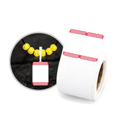 2 pezzi di etichetta per gioielli, etichetta del prezzo, carta per etichette adesive termiche per NIIMBOT B11 / B3S, 02F 100 Sheets, 02T 100 Sheets, 02F Festive Red 100 Sheets, 02T Auspicious Cloud Red 100 Sheets, 02T Feather Ink 100 Sheets