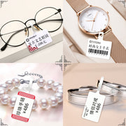 2 pezzi di etichetta per gioielli, etichetta del prezzo, carta per etichette adesive termiche per NIIMBOT B11 / B3S, 02F 100 Sheets, 02T 100 Sheets, 02F Festive Red 100 Sheets, 02T Auspicious Cloud Red 100 Sheets, 02T Feather Ink 100 Sheets