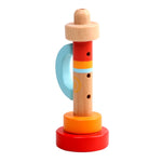 2 PCS Educazione precoce per bambini Giocattolo musicale con fischietto in corno di legno, 2 PCS Horn Whistle Music Toy