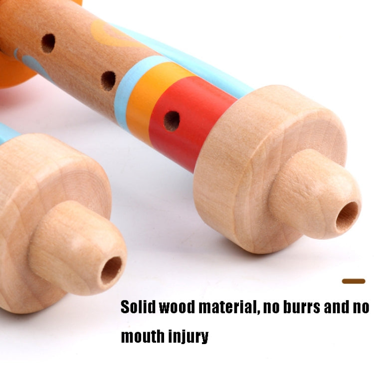2 PCS Educazione precoce per bambini Giocattolo musicale con fischietto in corno di legno, 2 PCS Horn Whistle Music Toy