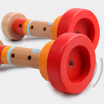 2 PCS Educazione precoce per bambini Giocattolo musicale con fischietto in corno di legno, 2 PCS Horn Whistle Music Toy