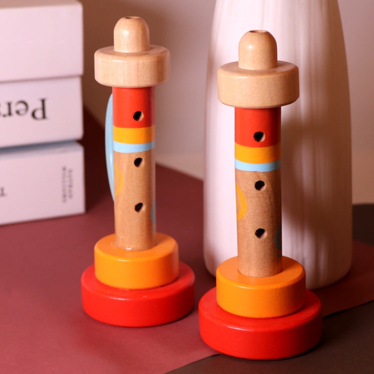 2 PCS Educazione precoce per bambini Giocattolo musicale con fischietto in corno di legno, 2 PCS Horn Whistle Music Toy