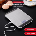 Bilancia elettronica da cucina portatile per piccoli alimenti in acciaio inossidabile, 5kg/1g (Battery Model White), 5kg/1g (Battery Model Black), 10kg/1g (Battery Model White), 5kg/1g (Rechargeable White), 10kg/1g (Rechargeable White)                 ...