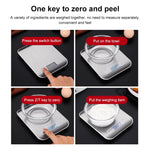 Bilancia elettronica da cucina portatile per piccoli alimenti in acciaio inossidabile, 5kg/1g (Battery Model White), 5kg/1g (Battery Model Black), 10kg/1g (Battery Model White), 5kg/1g (Rechargeable White), 10kg/1g (Rechargeable White)                 ...