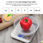 Bilancia elettronica da cucina portatile per piccoli alimenti in acciaio inossidabile, 5kg/1g (Battery Model White), 5kg/1g (Battery Model Black), 10kg/1g (Battery Model White), 5kg/1g (Rechargeable White), 10kg/1g (Rechargeable White)                 ...