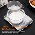 Bilancia elettronica da cucina portatile per piccoli alimenti in acciaio inossidabile, 5kg/1g (Battery Model White), 5kg/1g (Battery Model Black), 10kg/1g (Battery Model White), 5kg/1g (Rechargeable White), 10kg/1g (Rechargeable White)                 ...