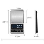 Mini bilancia portatile da cucina in acciaio inossidabile, bilancia elettronica per gioielli ad alta precisione, 100g/0.01g, 200g/0.01g, 300g/0.01g, 500g/0.01g, 500g/0.1g
