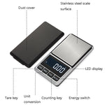 Mini bilancia portatile da cucina in acciaio inossidabile, bilancia elettronica per gioielli ad alta precisione, 100g/0.01g, 200g/0.01g, 300g/0.01g, 500g/0.01g, 500g/0.1g