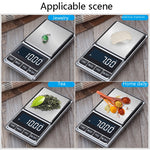 Mini bilancia portatile da cucina in acciaio inossidabile, bilancia elettronica per gioielli ad alta precisione, 100g/0.01g, 200g/0.01g, 300g/0.01g, 500g/0.01g, 500g/0.1g