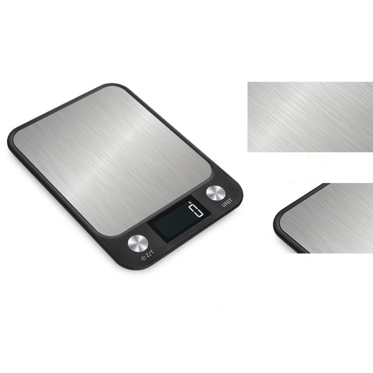 Piccola bilancia da cucina per alimenti, bilancia elettronica da cucina in acciaio inossidabile, 5kg/1g (Black), 10kg/1g (Black), 5kg/1g (White), 10kg/1g (White)