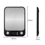 Piccola bilancia da cucina per alimenti, bilancia elettronica da cucina in acciaio inossidabile, 5kg/1g (Black), 10kg/1g (Black), 5kg/1g (White), 10kg/1g (White)