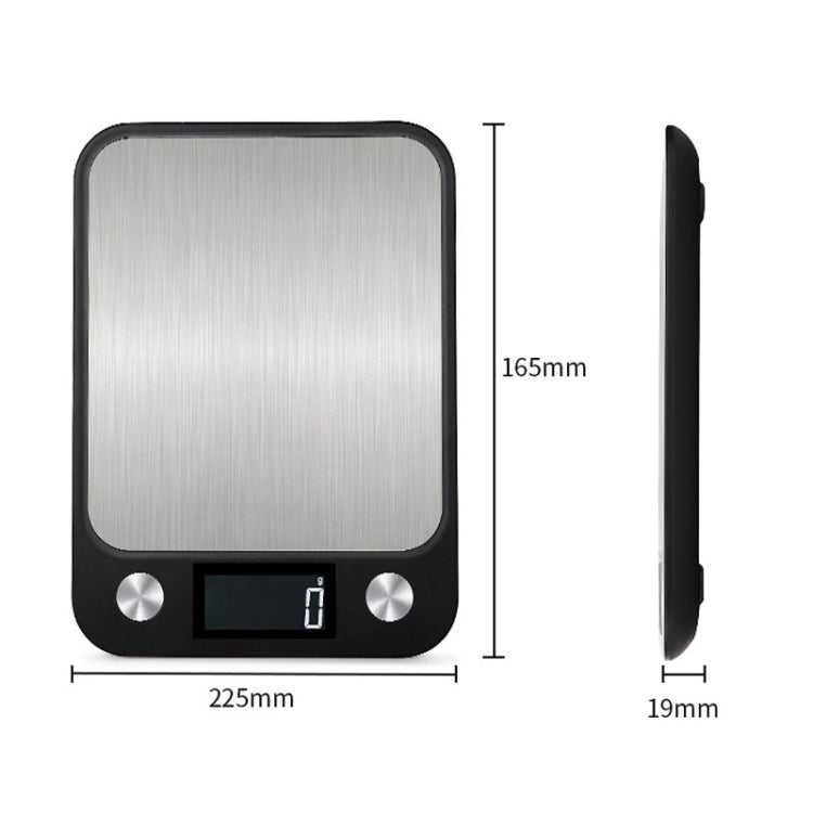 Piccola bilancia da cucina per alimenti, bilancia elettronica da cucina in acciaio inossidabile, 5kg/1g (Black), 10kg/1g (Black), 5kg/1g (White), 10kg/1g (White)