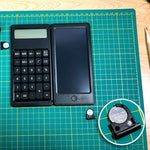 Lavagna per scrittura a mano calcolatrice solare Ufficio di apprendimento Lavagna per scrittura LCD pieghevole portatile, Button Battery