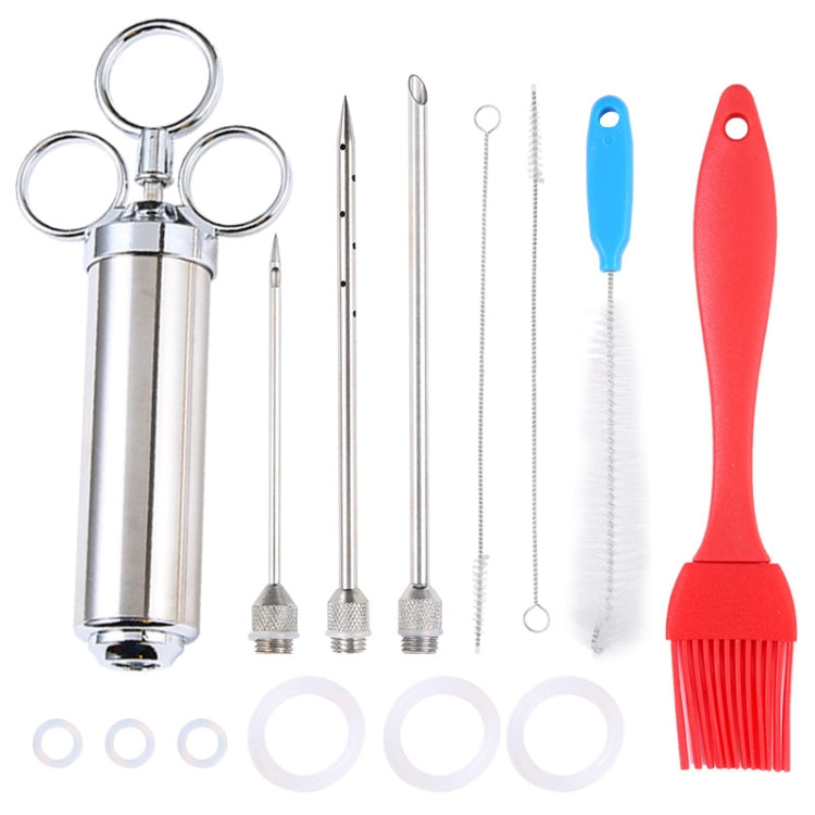 Set di aghi per tacchino con siringa per condimento in acciaio inossidabile 304., 14 in 1 with Storage Bag