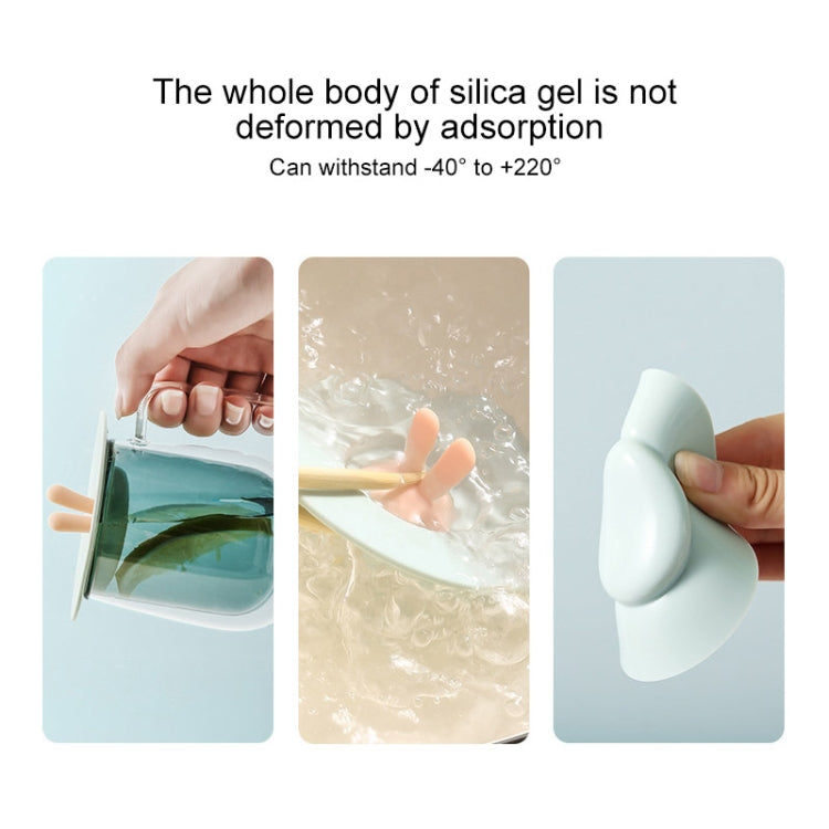 3 pezzi di orecchie da coniglio per uso alimentare a forma di coperchio della tazza in silicone, coperchio di tenuta, tazza di cartone animato, coperchio a prova di perdite antipolvere