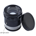 Lente d'ingrandimento 10x con 8 luci LED e scala graduata
