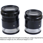 Lente d'ingrandimento 10x con 8 luci LED e scala graduata