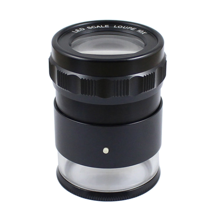 Lente d'ingrandimento 10x con 8 luci LED e scala graduata