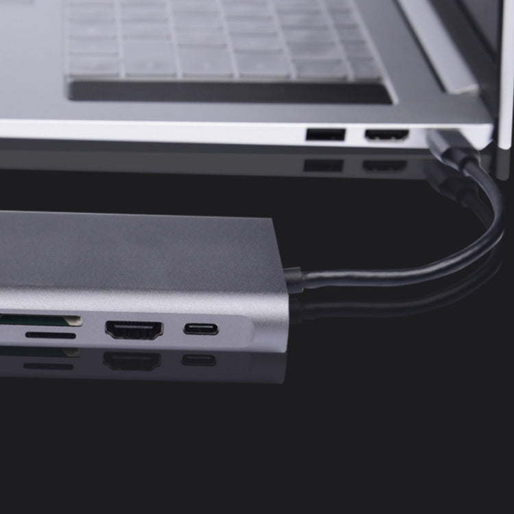 Docking station multifunzione di tipo C 10 in 1 HUB di ricarica rapida PD, 10 in 1