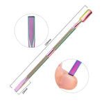 Lima unghie in acciaio inox color titanio 11 in 1