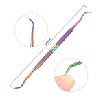 Lima unghie in acciaio inox color titanio 11 in 1
