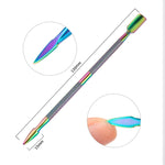 Lima unghie in acciaio inox color titanio 11 in 1