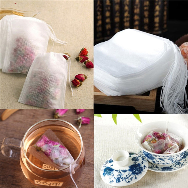 Bustine di tè profumate da 100 pezzi/lotto con carta da filtro sigillante, dimensioni: 5,5 x 7 cm, Teabags