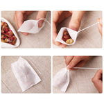 Bustine di tè profumate da 100 pezzi/lotto con carta da filtro sigillante, dimensioni: 5,5 x 7 cm, Teabags