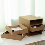 2 pezzi A4 scatola portaoggetti da scrivania in carta, schedario per studenti, scatola di finitura, armadio portaoggetti multistrato, Multi-layer Drawer Storage Cabinet