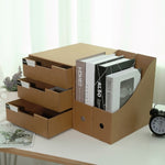 2 pezzi A4 scatola portaoggetti da scrivania in carta, schedario per studenti, scatola di finitura, armadio portaoggetti multistrato, Multi-layer Drawer Storage Cabinet