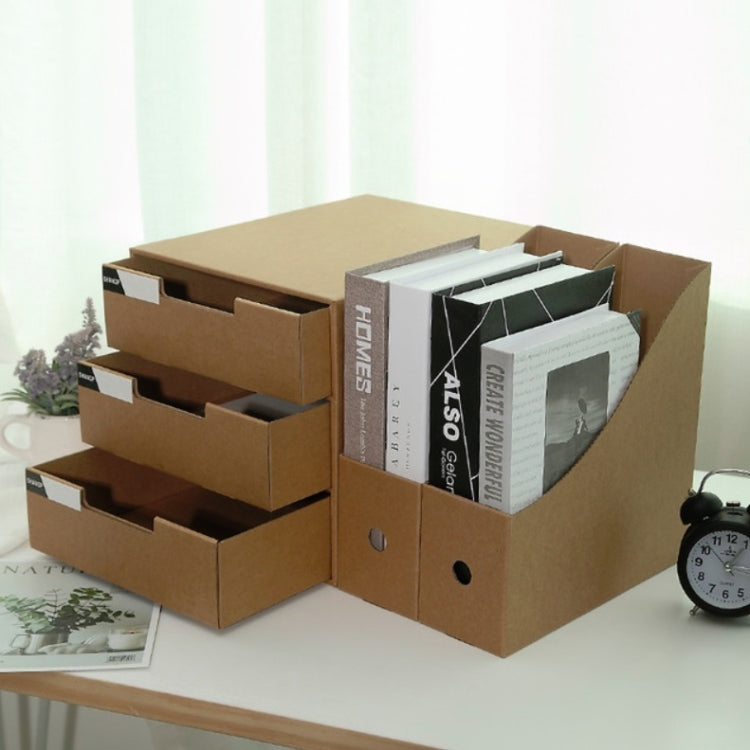 2 pezzi A4 scatola portaoggetti da scrivania in carta, schedario per studenti, scatola di finitura, armadio portaoggetti multistrato, Multi-layer Drawer Storage Cabinet